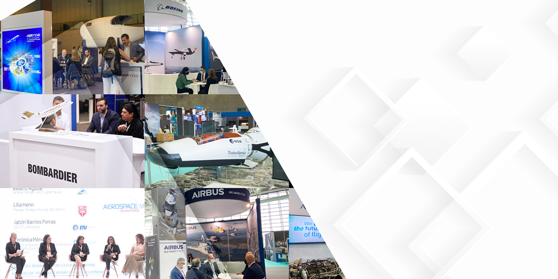 Leader dans l’organisation<br>de rendez-vous d’affaires<br>Aéronautique – Espace – Défense